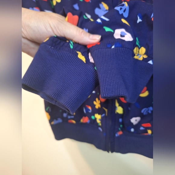 Tommy Hilfiger Girls XL reversible chambray denim navy floral bomber jacket - Picture 11 of 12